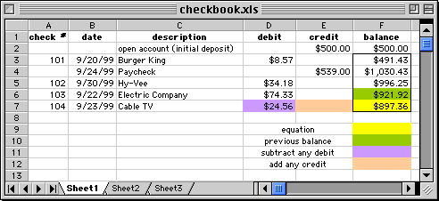 checkbook example